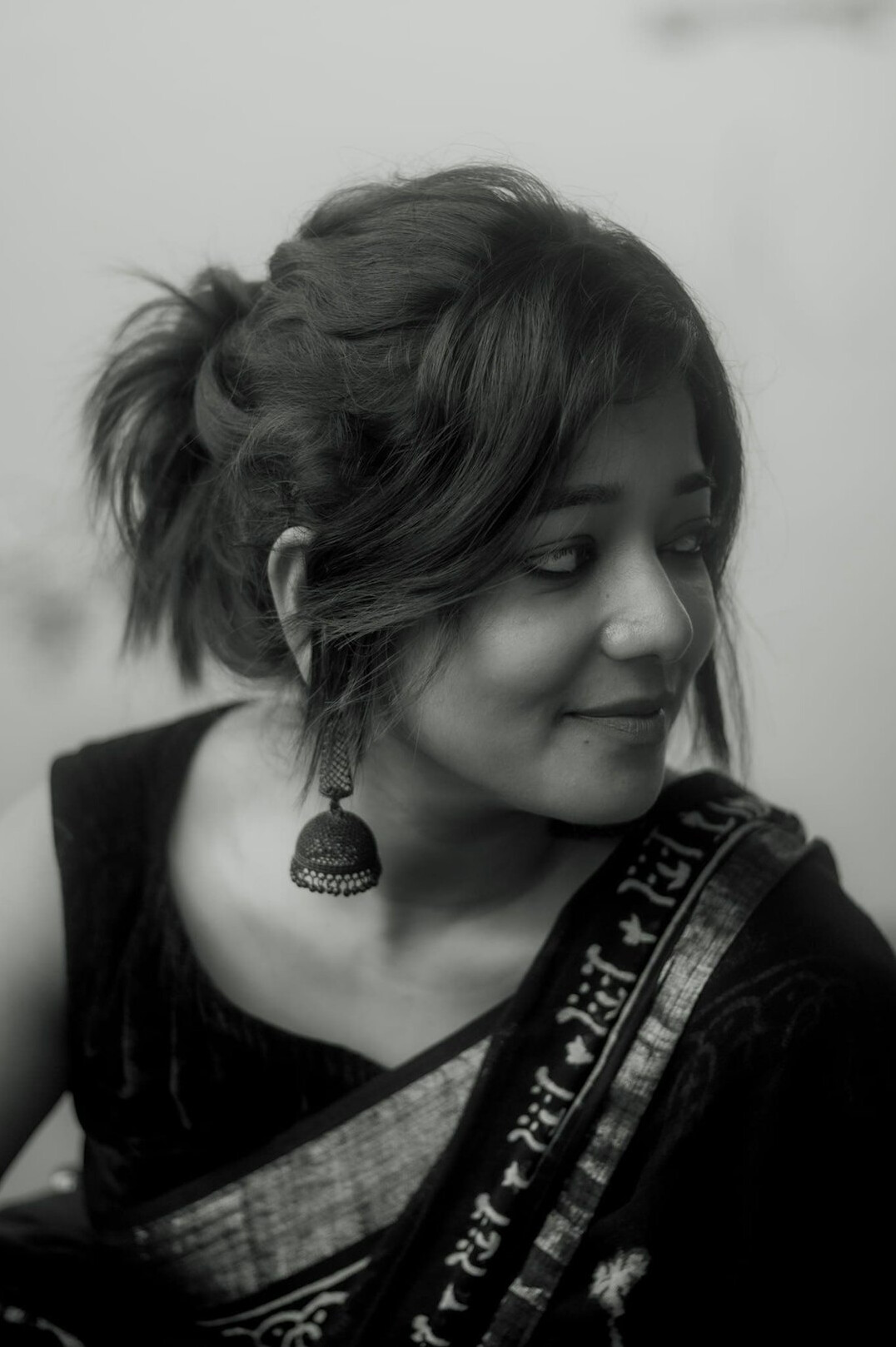 Portrait of a woman with a gentle smile